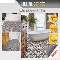 Decal dán nhà tắm chống nước cao cấp gạch bông vintage Made in KOREA giấy dán nền nhà vệ sinh dày dặn Decal24h DDS-307
