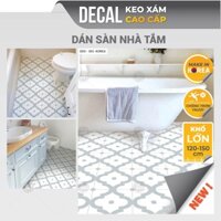 Decal Dán Sàn Nhà Tắm chống trơn trượt Made in KOREA, Dán sàn giả gạch bông loại dày Size lớn 120 cm Decal24h DDS-303