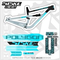 Decal Dán Trang Trí Xe Đạp Hình Khung SISKIU D7 2021 2022 + Fork ROCKSHOX