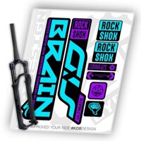 Decal Dán Trang Trí Xe Đạp Hình fork rockshox sid brain
