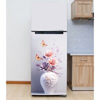 Decal dán Tủ Lạnh bình hoa 3d chất liệu cao cấp