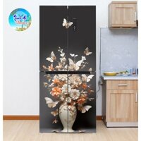 Decal dán Tủ Lạnh chống thấm cao cấp bình hoa  3b 2024