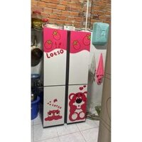 Decal dán Tủ lạnh loại lớn cỡ đại GẤU DÂU - SBS