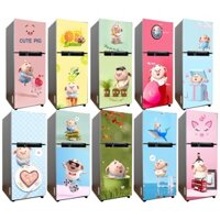 Decal dán Tủ Lạnh Pig 2022 chất liệu cao cấp