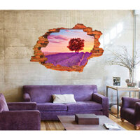 Decal dán tường 3D AmyShop - Hoa oải hương