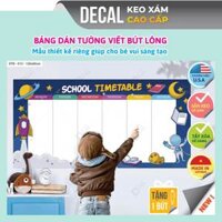 Decal Dán Tường Bút Lông Thời Khóa Biểu Dành Cho Học Sinh Siêu Đẹp, Hàng Chất Lượng Cao 120x60cm TVDC DTB-013