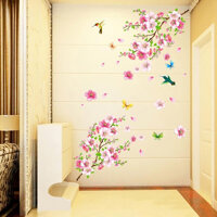 Decal Dán Tường Cành Đào Hồng 3 Binbin PK162 135 x 60 cm