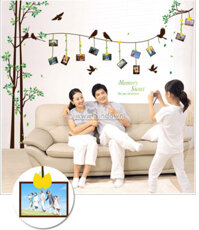 Decal dán tường cây photo 7, kiểu hàn quốc, trang trí phòng ngủ, tại TPHCM khổ nhỏ 2,9 x 2,0 (m) (dài x rộng)