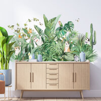 Decal dán tường cho bé Sticker dán tường in chất lượng cao có keo mặt sau mẫu Hoa Chuối ZH74