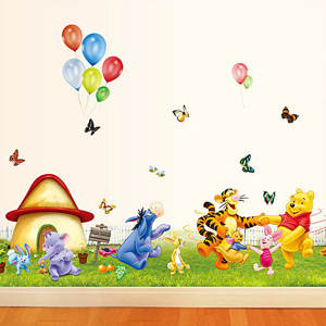 Decal dán tường gấu vui cùng bạn BinBin EB48 120 x 180 cm