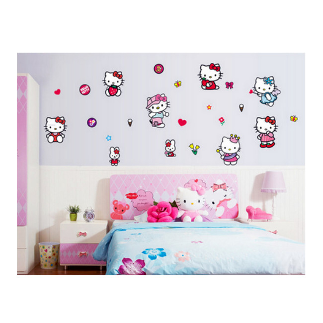 Decal dán tường Hello Kitty 2 - EB30