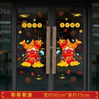 Decal dán tường hình trâu vàng, trang trí tết chào xuân tân sửu 2021