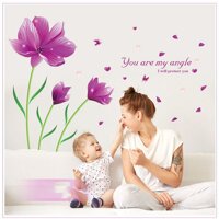 Decal dán tường Hoa cánh bướm AmyShop 150 x 200 cm - Tím