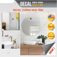 Decal dán tường nhà tắm cao cấp Avery (Mỹ) - giấy dán tường chống nước nhà tắm mẫu ô gạch đơn giản - Decal 24h DTA-304