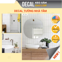 Decal dán tường nhà tắm chống nước cao cấp Avery (Mỹ) - giấy dán tường nhà tắm mẫu ô gạch đơn giản - Decor 24h DTA-304