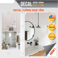 Decal dán tường nhà tắm mẫu xếp gạch, giấy dán tường nhà tắm chịu nước, Decal Avery (Mỹ) hàng xịn - Decal 24h DTA-301
