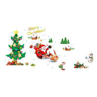 Decal Dán Tường Ông Già Noel Cưỡi Tuần Lộc Binbin EB108 118 x 60 cm