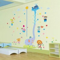 Decal dán tường size lớn voi phun nước đáng yêu cho bé SK2004