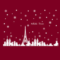 Decal Dán Tường Thành Phố Paris Mùa Đông Binbin PK149 160 x 110 cm