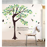 Decal dán tường Vũ điệu xanh AmyShop DCX009 180 x 230cm