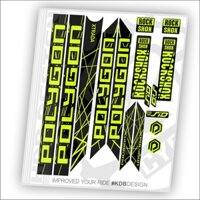 Decal Dán Xe Đạp Hình Đa Giác + Phuộc