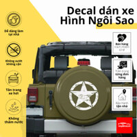 Decal Dán Xe Hình Ngôi Sao Tem Dán Xe Bao Ngầu Trangdiemxe