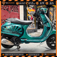 Decal Dán Xe Vespa Sprint / Primavera Mẫu Libertywalk | VPSP34 | Tem Rời Xe Chống Nước, Chống Phai Màu, Dễ Dán
