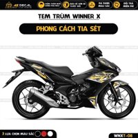 Decal Dán Xe Winner X Phong Cách Tia Sét | WNXT-08 | Tem Trùm Cao Cấp Màu Đỏ Đen Trắng, Chống Nước, Bền Màu