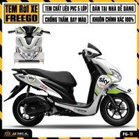 Decal Dán Xe Yamaha FreeGo 125 / S Mẫu SKY | FG-11 | Tem Rời Cao Cấp Cắt Khuôn Sẵn, Chống Nước, Chống Phai Màu