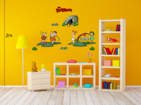 Decal gia đình the flintstones số 2 decal dán, trường mầm non, dán theo sở thích, mới nhất TPHCM
