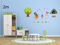 Decal gia đình the flintstones số 1 decal dán tường, lớp học mầm non, dán theo sở thích, giá rẻ TPHCM