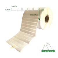 Decal giấy 20x10mm 50m (5 tem) (25000 tem/cuộn)