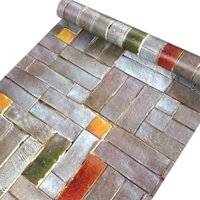 decal giấy dán tường đá màu keo sẵn khổ 10m x45cm