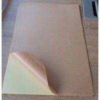 Decal giấy Kraf giấy da bò đế vàng dùng cho máy in mực dầu pigment và máy in laser