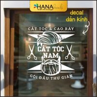 Decal Giờ Mở Cửa Opening Hours Dành Cho Barber Shop Hair Salon - HanaDecals - BAR02