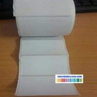 Decal in tem nhãn 80x40mm, cuộn 50m, 1 tem/hàng