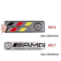 Decal kim loại dán trang trí thân xe hơi ô tô Mercedes Benz AMG Brabus  C180 C200 C250 C300 E200 E250 E300