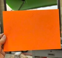 Decal màu cam dạ quang sáng A4 mặt nhám