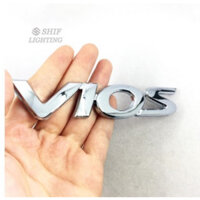 Decal, miếng dán Logo Chữ Vios cho xe Toyota mạ crom xe hơi ô tô