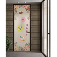 Decal mờ dán kính cao cấp cho cửa phòng - mẫu số 8