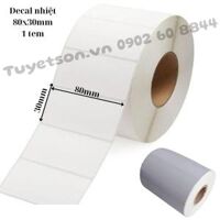 Decal nhiệt 80x30mm 30m 1 tem