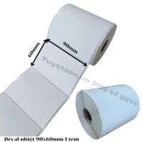 Decal nhiệt 90x60mm 40m 1 tem - tem nhiệt 9x6cm