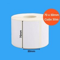 Decal nhiệt in tem nhãn 70x50mm, cuộn 30m