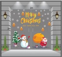 Decal noel-Ông già mang túi quà