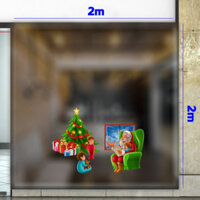 Decal Noel- Ông già Noel và những đứa trẻ