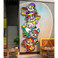 Decal Ông Thần Tài Dán Kính Decal Nhựa Dán Tường Có Keo Decor Phát Tài Phát Lộc - Nhựa Dán Tường Mặt Phẳng