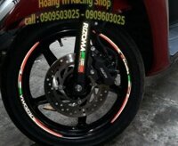 Decal phản quang bánh mâm xe máy