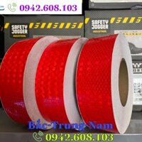 Decal phản quang màu đỏ bản 5cm dài 45m