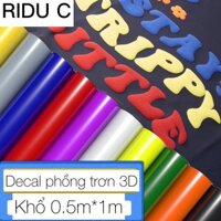 Decal phồng chuyển nhiệt in áo màu trơn