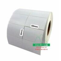 Decal PVC 50x40mm 50m (2 tem) (2500 tem/cuộn)                             &nbsp(&nbspxé không rách, không thấm nước, dùng máy in phim mực&nbsp)